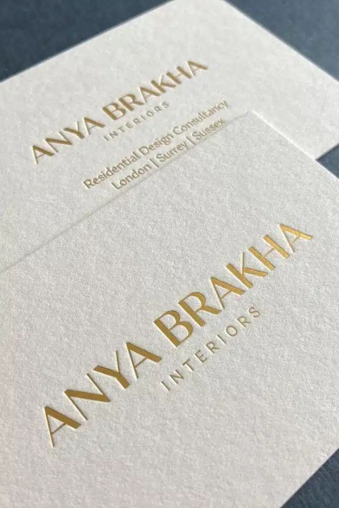 Gold Foil Business Cards